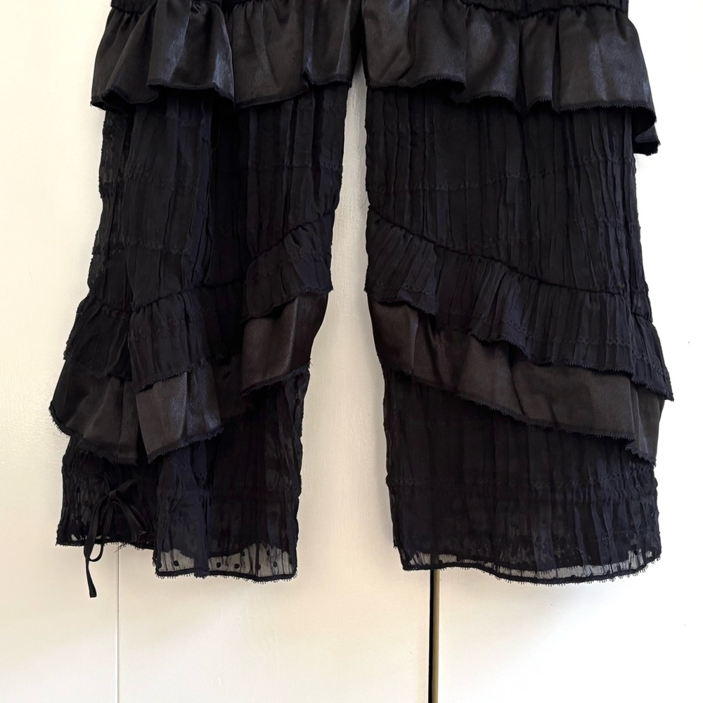 Free People Belle Ruffle Pants in Black Size XS NWT - Picture 9 of 13
